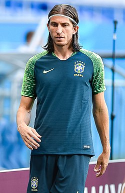 Filipe Luís, jogador da Seleção Brasileira de Futebol