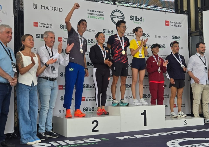 Brasileiro campeão mundial, é segundo na marcha atlética de Madrid