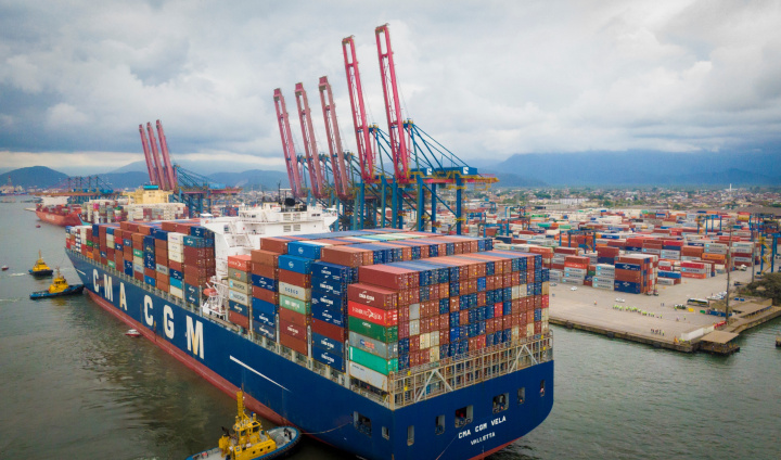 Porto de Santos movimenta 109,5 milhões de toneladas de cargas em 7 meses